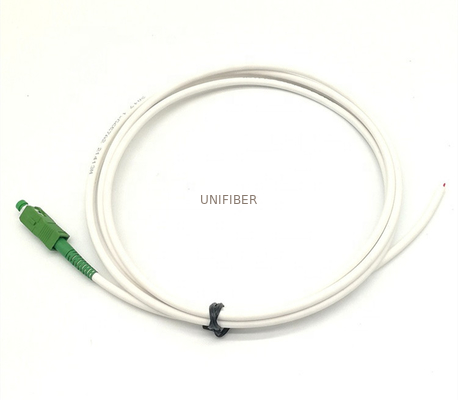 FTTH G657A2 Drop Cable Pigtail SC APC Ivory LSZH Jacket 50 80m